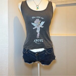 The Laundry Room She Ain’t No Angel Ribbed Tank